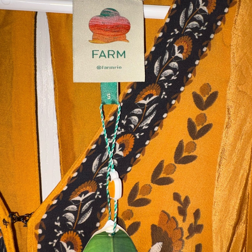 NWT FARM Rio Tropical Tapestry Kaftan Dress - Picture 3 of 12